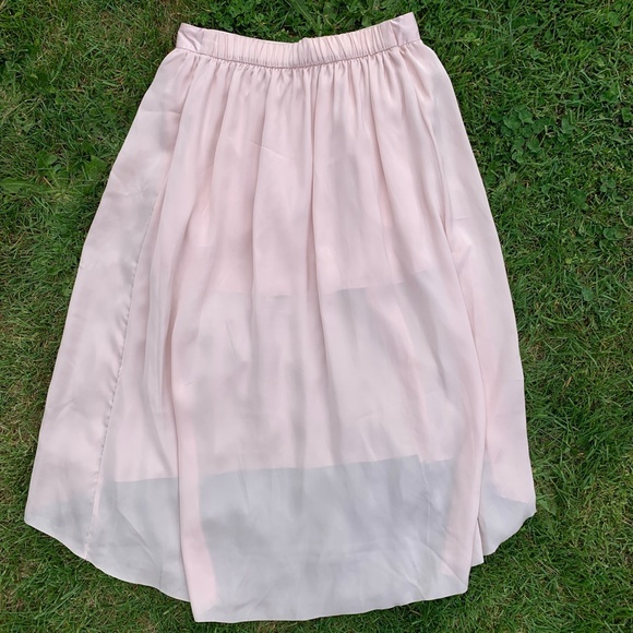 Flowy high/low petal pink Talula skirt M - Picture 4 of 5